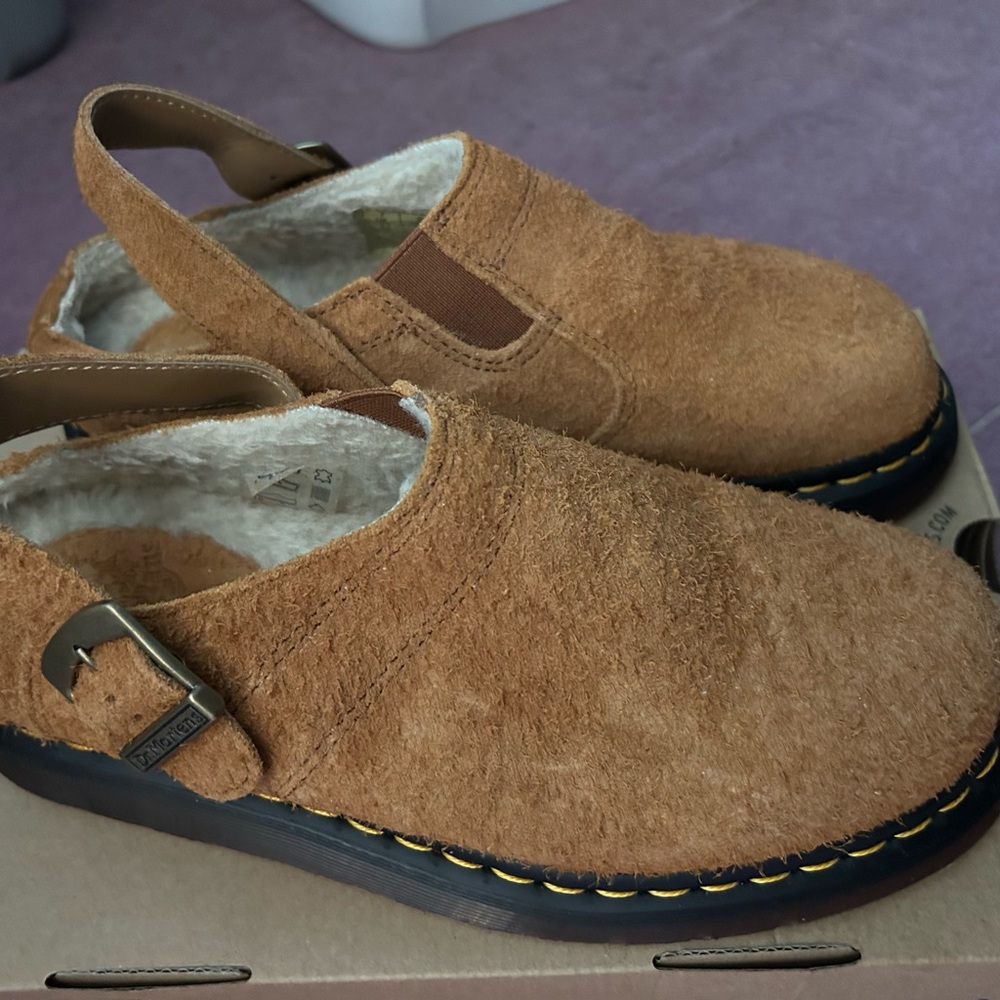 Dr. Martens Suede Clogs